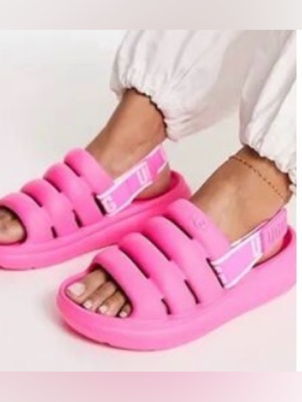 UGG Sport Yeah Slide Slingback Sandals Taffy Pink - Women's Size 9